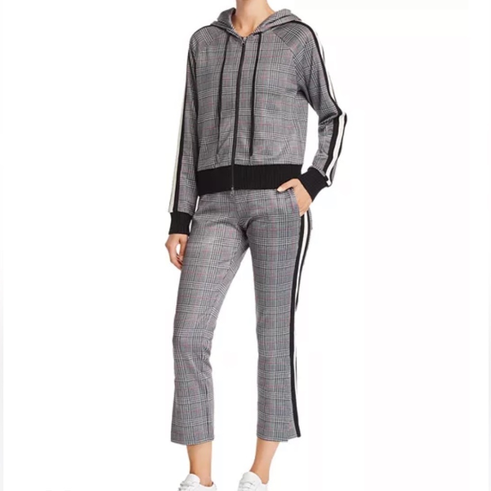 Pam & Gela Glen Plaid Track Hoodie Pant Set Women's Pant Size S / Jacket Size M
